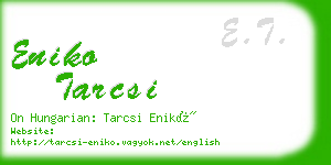 eniko tarcsi business card